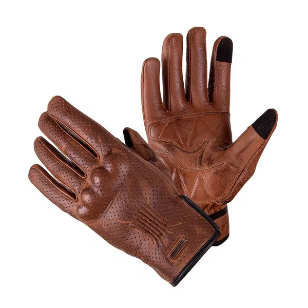 Kožené moto rukavice W-TEC Dahmer tmavě hnědá 3XL