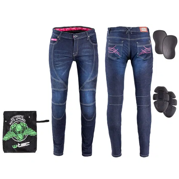 Dámské moto džíny W-TEC Rafael modrá 3XL