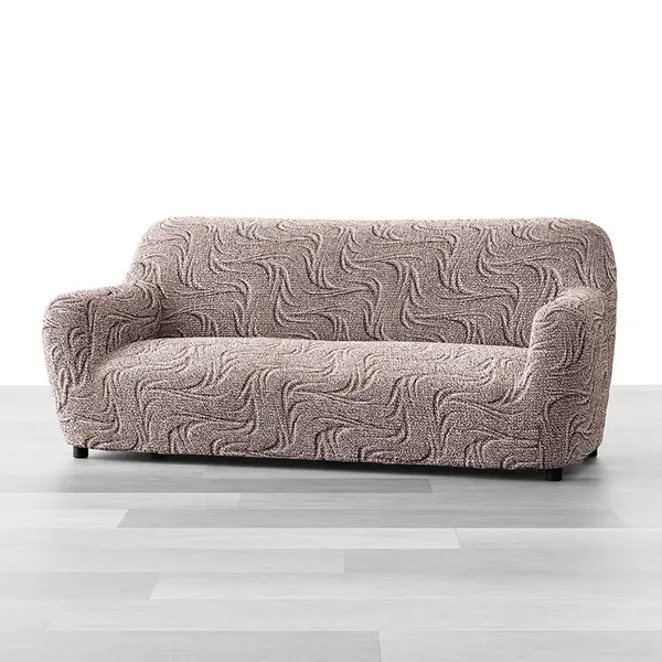 Bielastické potahy BRILLANTE hnědé trojkřeslo (š. 170 - 220 cm)