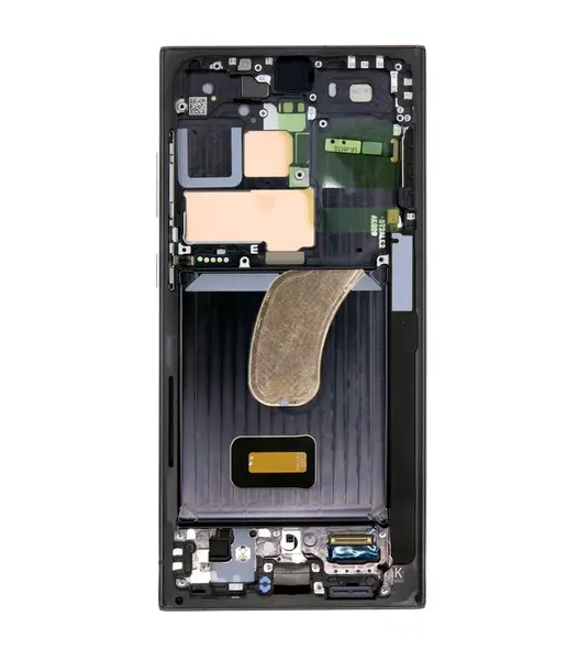 LCD + dotyk + přední kryt pro Samsung Galaxy S23 Ultra, phantom black ( Service pack )