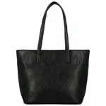 Trendy dámská koženková kabelka na rameno Serafina, černá