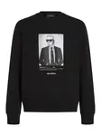 Karl Lagerfeld Mikina 'PORTRAIT'  sivá / čierna