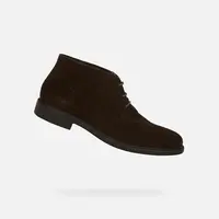 Tmavohnedé pánske členkové topánky Geox Terence