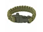 Yate HIGHLANDER Paracord Náramek - trojzubec, píšťalka olivová Křesadlo, píšťalka