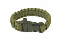 Yate HIGHLANDER Paracord Náramek - trojzubec, píšťalka olivová Křesadlo, píšťalka