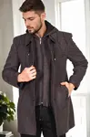 PLT9335 DEWBERRY MEN'S COAT-DIAGONAL BLACK-ANTHRACITE