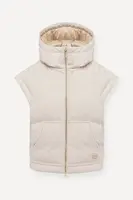 Péřová vesta Colmar béžová barva, zimní, 2299.7ZN