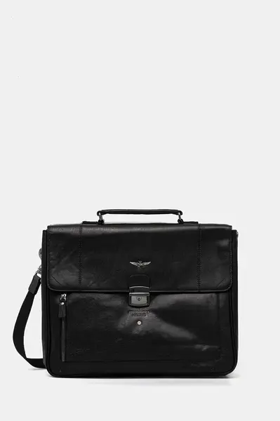 Kožená taška Aeronautica Militare 38,5 x 29,5 x 15,5 cm