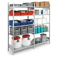 Jednostranné pozinkované regály prídavné, H 600 mm