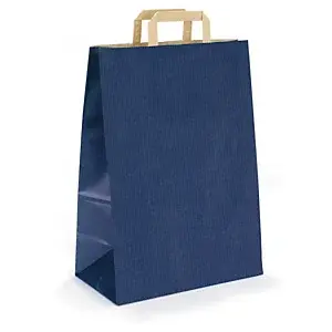 100 x Tmavé kraftové tašky modré 450x480x170 mm | RAJA
