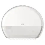 Zásobník na toaletní papír T2 TORK® pro intenzivní a hygienické odvíjení. Uzamykatelný. Rozměry: V 275 x Š 443 x T 132 mm.