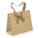 Dárková taška se saténovou stuhou 240 x 200 x110 mm, kraftová