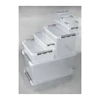 6 x Plastový univerzální box 500 x 400 x 180 mm, průhledný, objem 25l