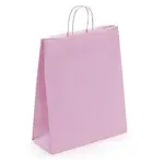 50 x Dárkové tašky z kraftového papíru 320x400x120mm, světle růžové | RAJA