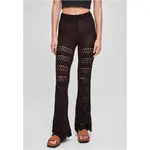Women's crocheted leggings in black color