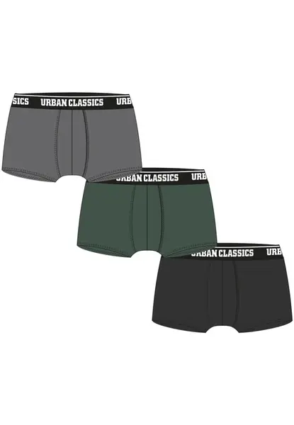 Boxer shorts 3-pack gray+dark green+black