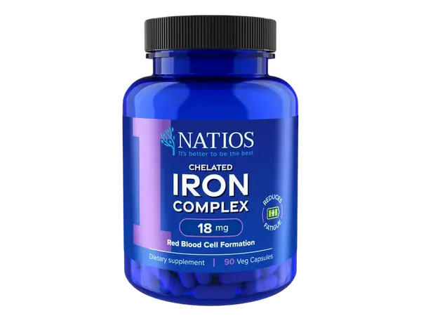 NATIOS Iron Chelated Complex, Železo bisglycinát, 18 mg 90 kapslí