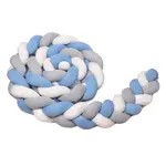 T-TOMI Pletený poťah na matrac 220 cm biely + sivý + modrý