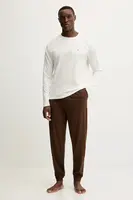 Bavlněné pyžamo Tommy Hilfiger pánské, hnědá barva, UM0UM03609