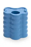 Dekorativní svícen Octaevo Flora 7,5 x 8,5 x 6,5 cm modrá barva