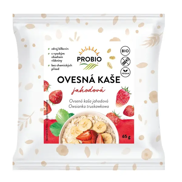 PROBIO Kaše ovesná jahodová bezlepková BIO 65 g
