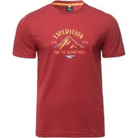 Hi-Tec HATRICKO Pánske bavlnené tričko, vínová, veľkosť