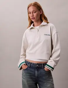 Calvin Klein 1/4 ZIP SWEATER GRAPHIC L