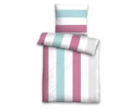 Povlečení seersucker Miriam, barevné pruhované