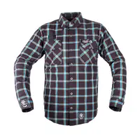 Košile W-TEC Black Heart Respector II černá s modrým pruhem XXL