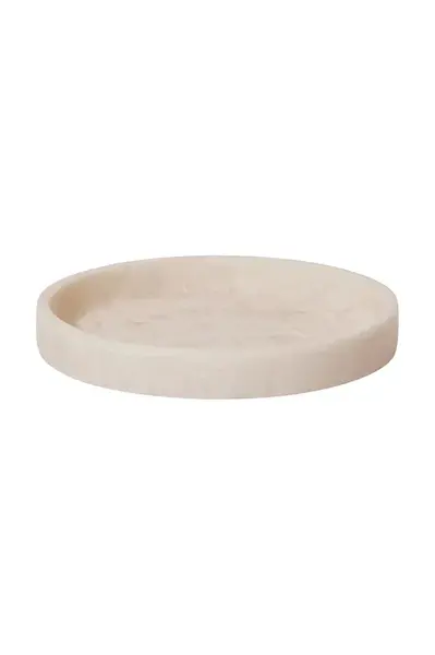 Ozdobný tác ferm LIVING Mist 20 cm béžová barva