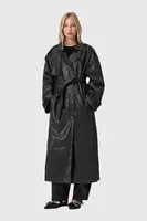 Kožený kabát AllSaints REED černá barva, W004LD