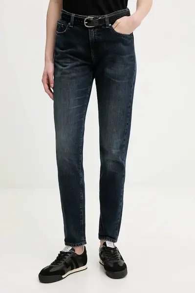 Dětské rifle Tommy Jeans dámské, tmavomodrá barva, DW0DW21516