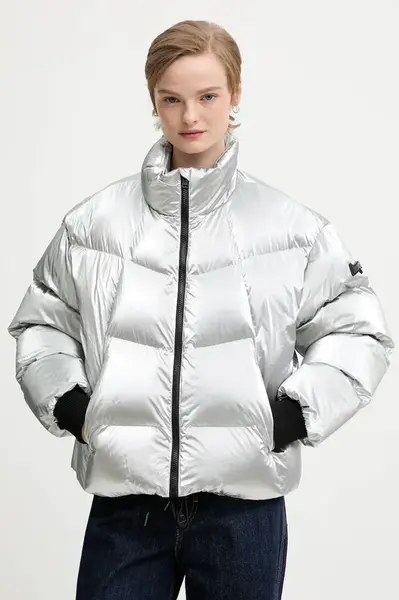 Bunda Hugo Blue Fiorella-1_B stříbrná barva, zimní, oversize, 50546368