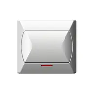 Jednopólový vypínač, osvetlený ŁP-1AS biely