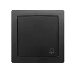 Vypínač zvončekový čierny mat 12DWP-4