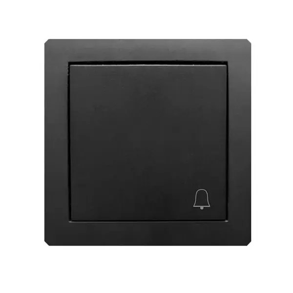Vypínač zvončekový čierny mat 12DWP-4