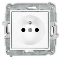 Zásuvka jednoduchá Z/U biela MGP-1ZP mini