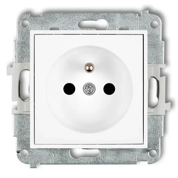 Zásuvka jednoduchá Z/U biela MGP-1ZP mini