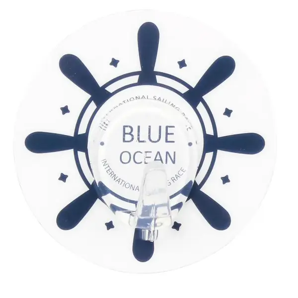 Vešiak jednoduchý Botti 6,5x6,5 cm modro-biely