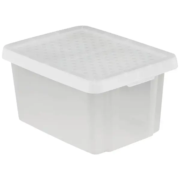 Dóza s vrchnákom Essentials 26l Transparentná