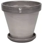 Kvetináč BLT sivá lazúra 10 cm + podmiska 9 cm