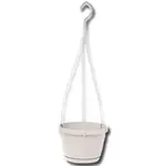 Závesný kvetináč LOGATO s podmiskou plast 22x16cm biely