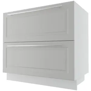 Kuchynská skrinka Emporium D2M/90 light grey stone/biela