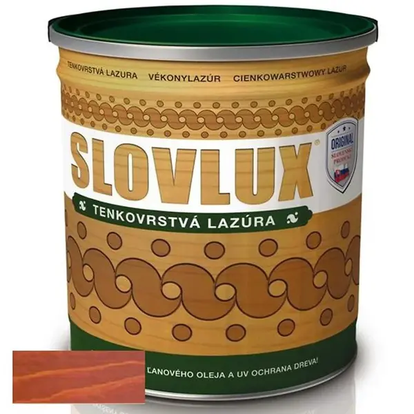 Slovlak Slovlux Tenkovrstvová lazúra Červený smrek 2,5 l