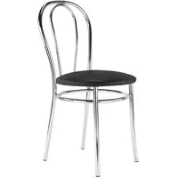 Stolička Tulipan CHR V-04 čierna