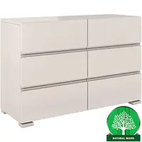Komoda drevená borovica 6s Skandica Vestre Biely