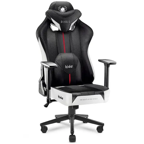 Detské herné kreslo Diablo X-Player 2.0 biely/čierna