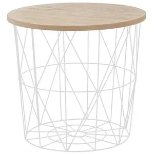 Konferenčný stolík Mariffa prírodné/biela 42