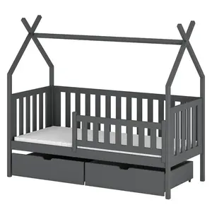 Posteľ Domček Simba 80x160 grafit