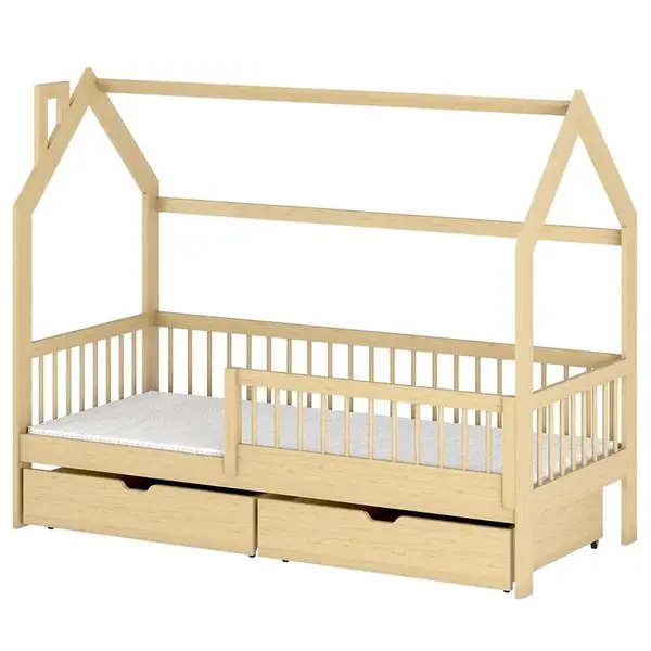 Posteľ Domček Oskar 90x200 borovica